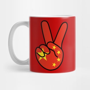 China Flag V Sign Mug